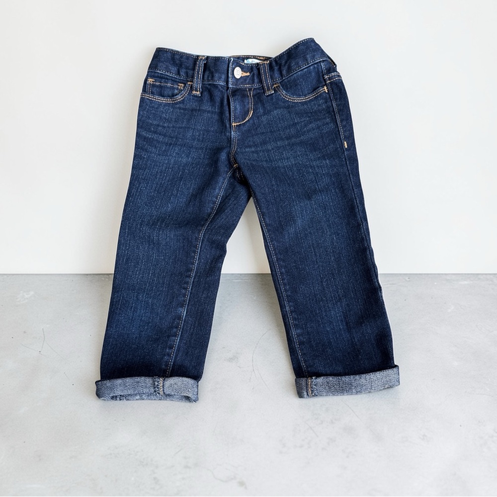 Old Navy Kids Dark Indigo Denim Capris Girls (6)